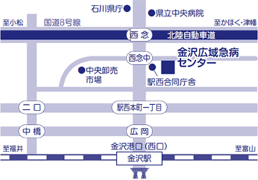 金沢広域急病センターの地図